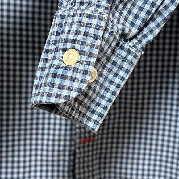 Tommy Hilfiger Blue Checkered Long Sleeve Button Up Shirt Mens Size XS - Picture 6 of 13